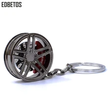 Jdm Стильный автомобильный брелок для ключей из сплава с ободом колеса с тормозными дисками, jdm брелок для ключей, креативный брелок для Benz BWM, модель автозапчастей