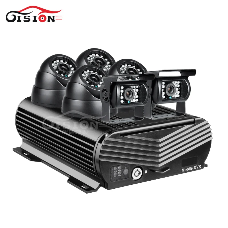 WIFI + GPS 8CH AHD HDD Disco Duro vehículo móvil Dvr con 6 piezas 2.0MP 36 MM cámara HD remoto soft