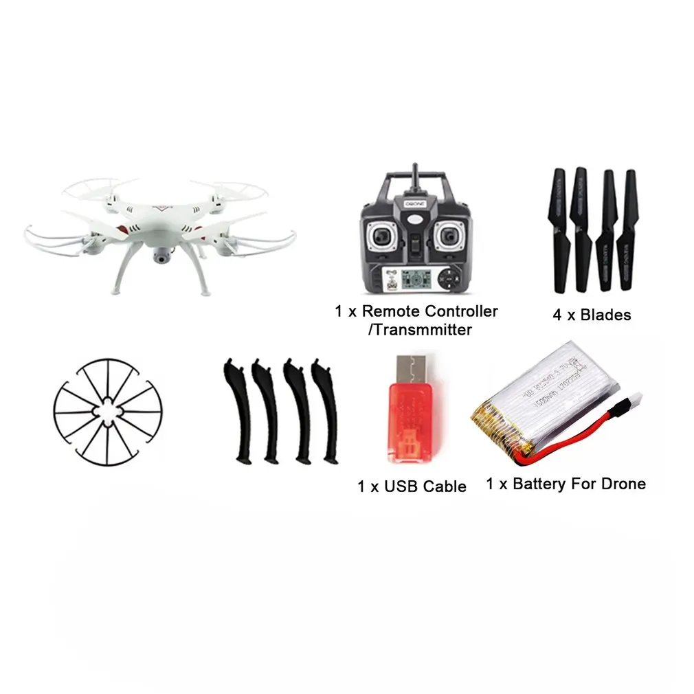 

X53 RC Drone with 720P(200W) Camera No Memory Cards Auto-Return/Height Holding Surveillance with Remote Control Quadcopter Drone