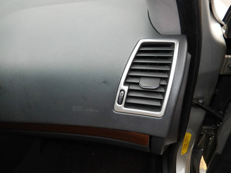 Нержавеющая сталь автомобиля передний кондиционер вентиляционное отверстие AC выход крышка отделка Подходит для Volvo XC90 2002 2003 2004 2005 2006 2007