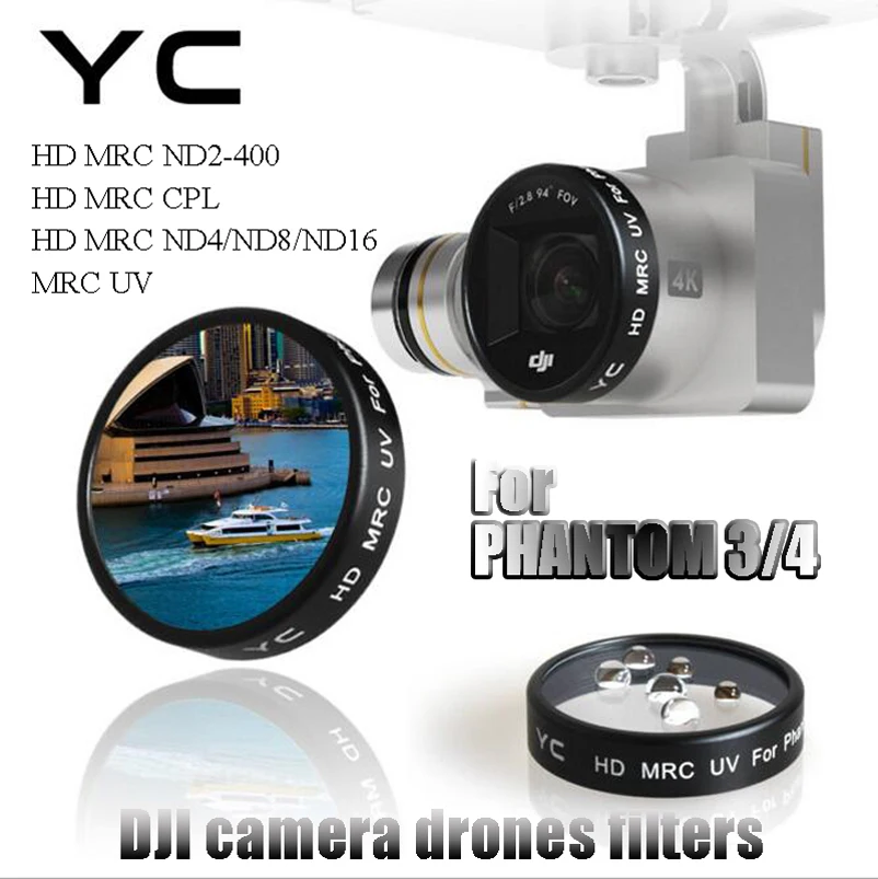  Cranberry DJI camera drones filters ND2-400/CPL/ND4/ND8/ND16/UV for PHANTOM 3/4 DJI Accessories Professional free shipping 