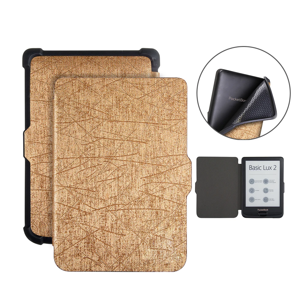 Чехол книжка для Pocketbook 616/627/632 basic Lux 2/touch Lux/touch HD ультратонкий чехол с функцией