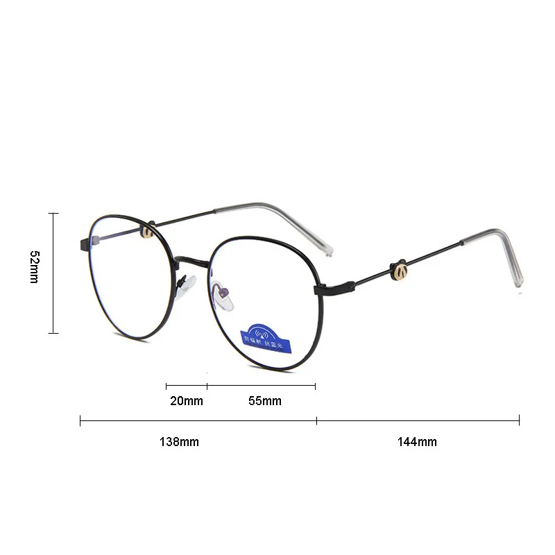 Elbru Ultralight Anti-blue Light Clear Lens Glasses Frame Women&Men Metal Frame Computer Eyeglasses Anti Glare Fake Glasses