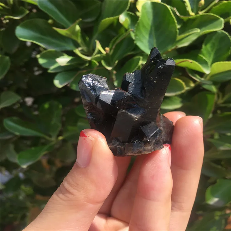 40g Rare natural beautiful black quartz crystal cluster tibetan specimen | Дом и сад