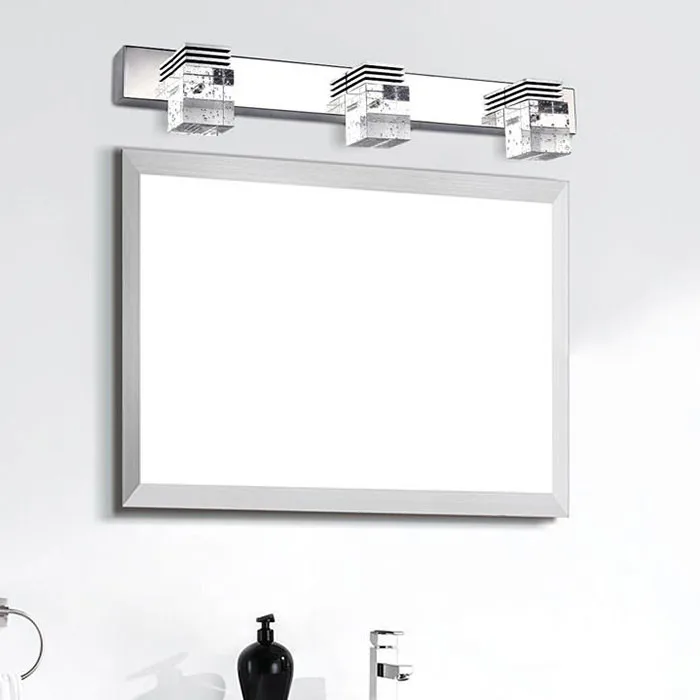 100-240 в 9 Вт 45 см светодиодный хрустальный зеркальный светильник, прозрачный кристалл, капля дождя, туалетный столик для ванной, косметический светодиодный светильник, настенные бра