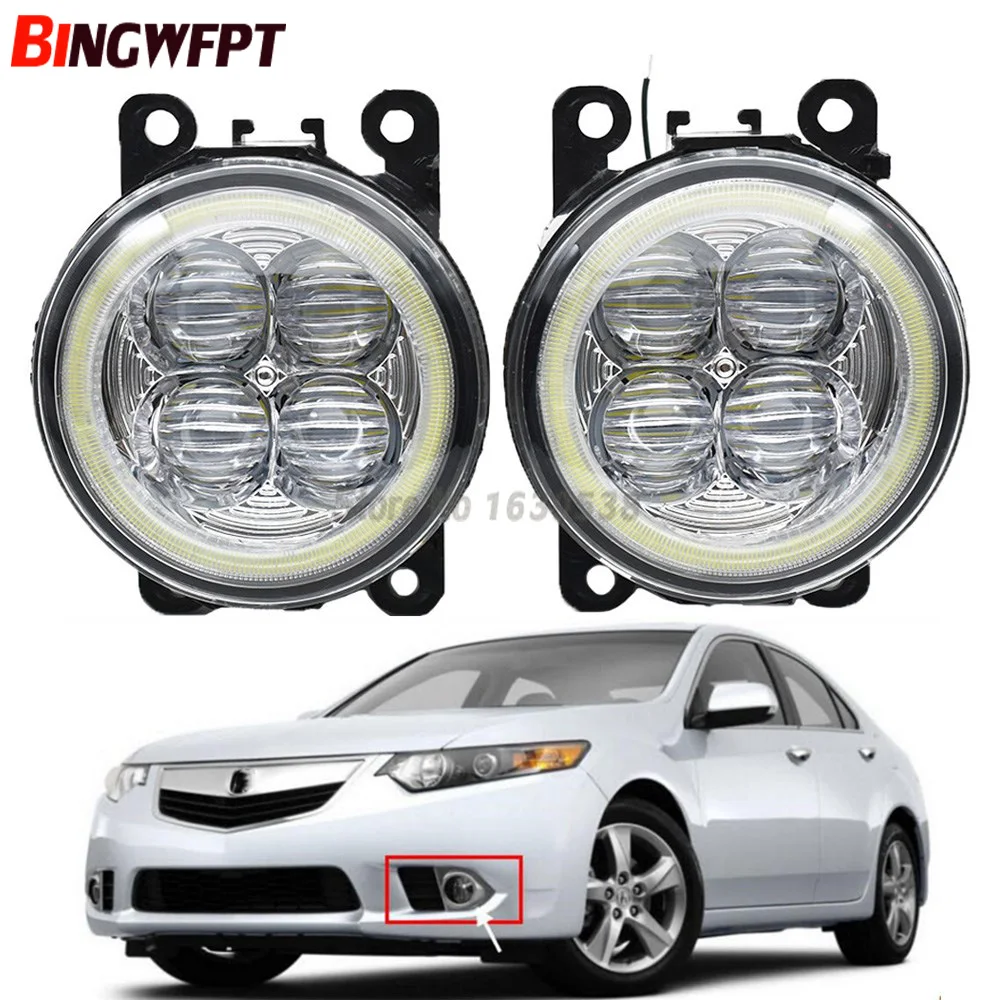 2x Super Bright Angel Eyes White Blue Led Fog light For Acura TSX 2011