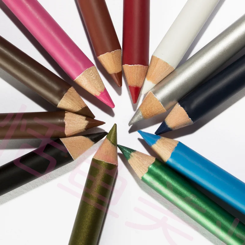 12 цветов/Лот Водостойкий карандаш для глаз Shadown Eye Liner цветной губ макияжа