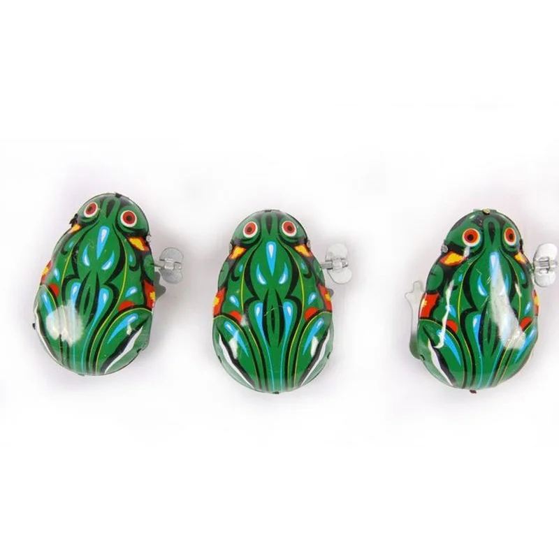 Funny Jumping Frog Vintage Toy Kids Classic Tin Wind Up Clockwork Toys For Children Boys Educational Action Figures Toy (3)