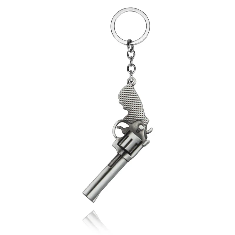 

FPS Game Cross Fire Gun Keyrings Alloy CF Revolver Car Key Chain Holder Best Friend Graduation Christmas Day Gift
