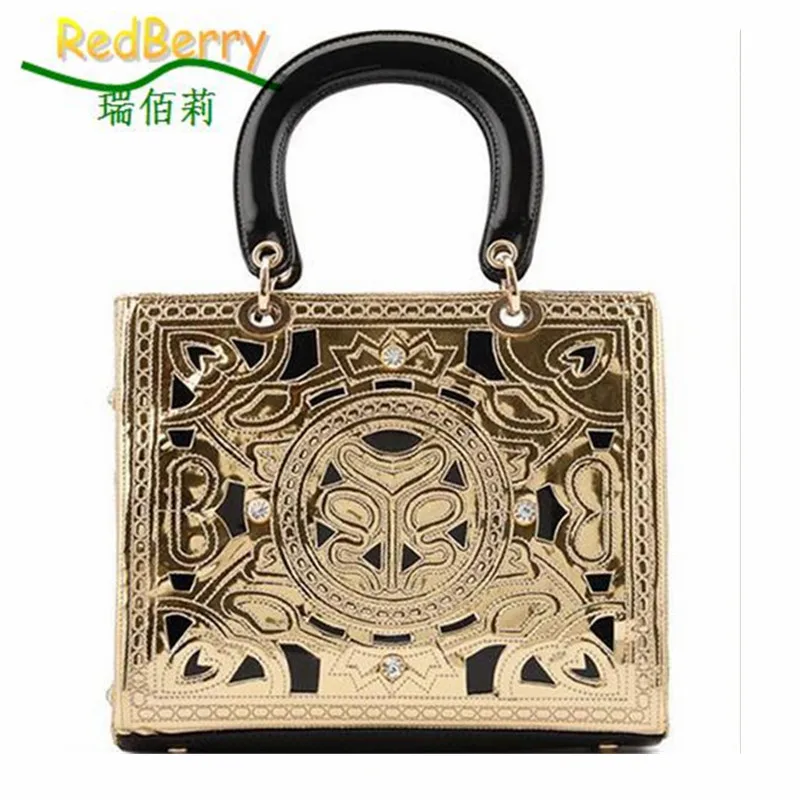 

New tote hollow out women handbag genuine leather bag fashion shoulder bag vintage bolsas femininas hot women messenger bags