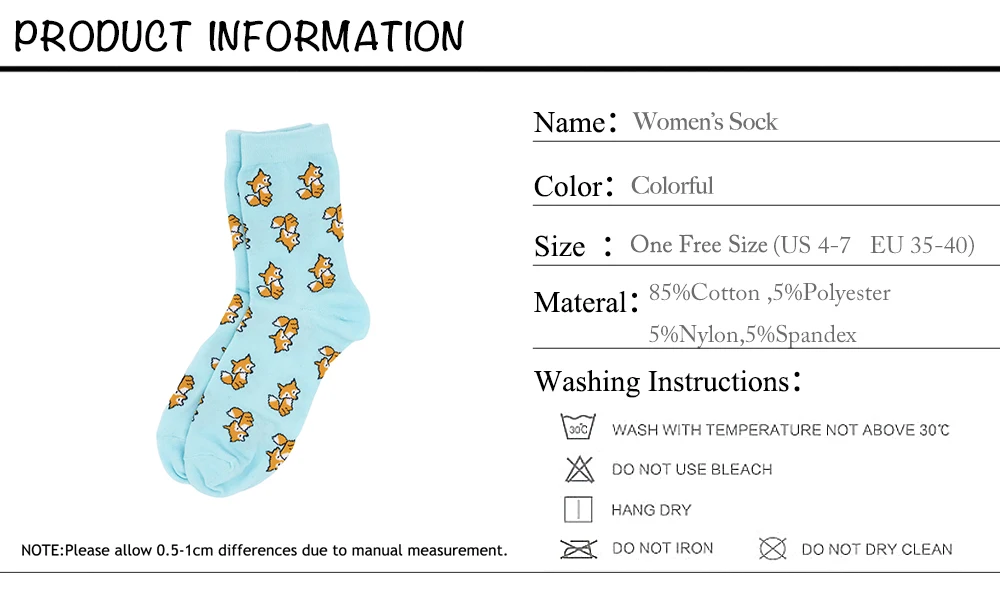 VPM 3 Pairs/Lot Winter Autumn Warm Women Crew Socks Colorful Cartoon Cute Animal Dog Cat Fox Dinosaur Funny Socks