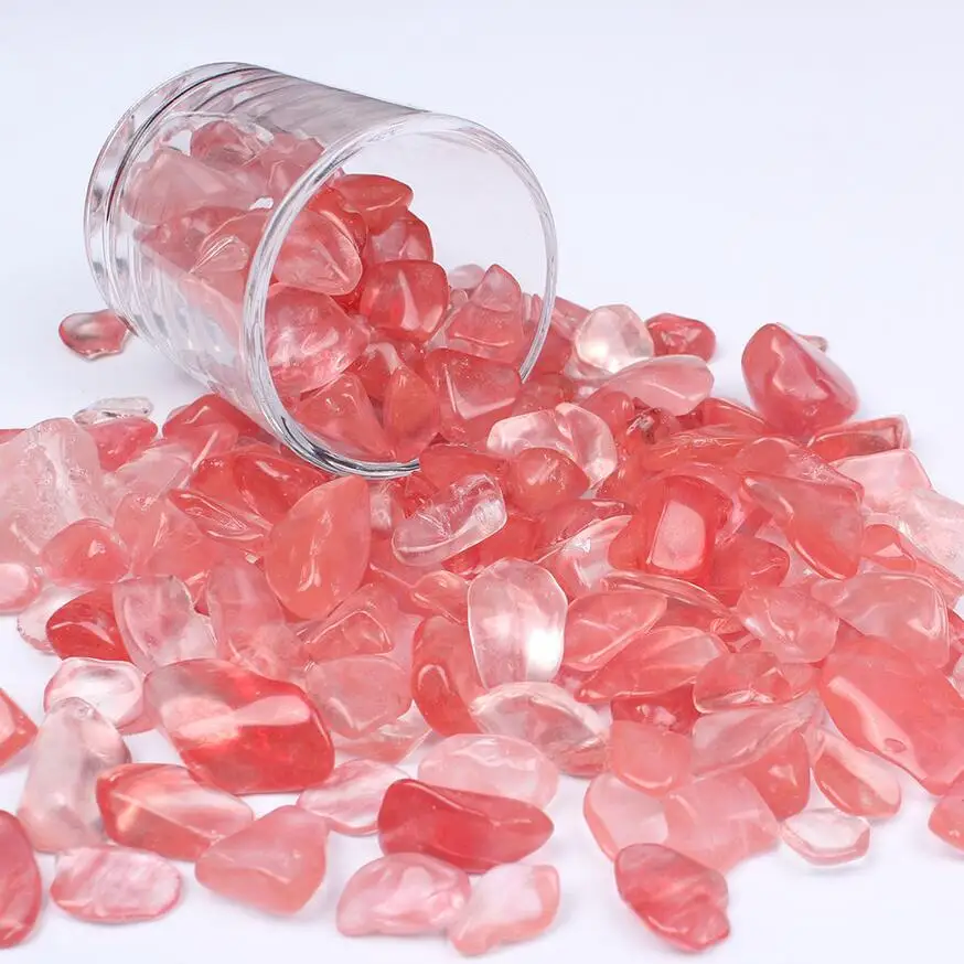4 26mm red melting STONE GRAVEL CRYSTAL tumbled bulk HEALING REIKIin Stones from Home & Garden