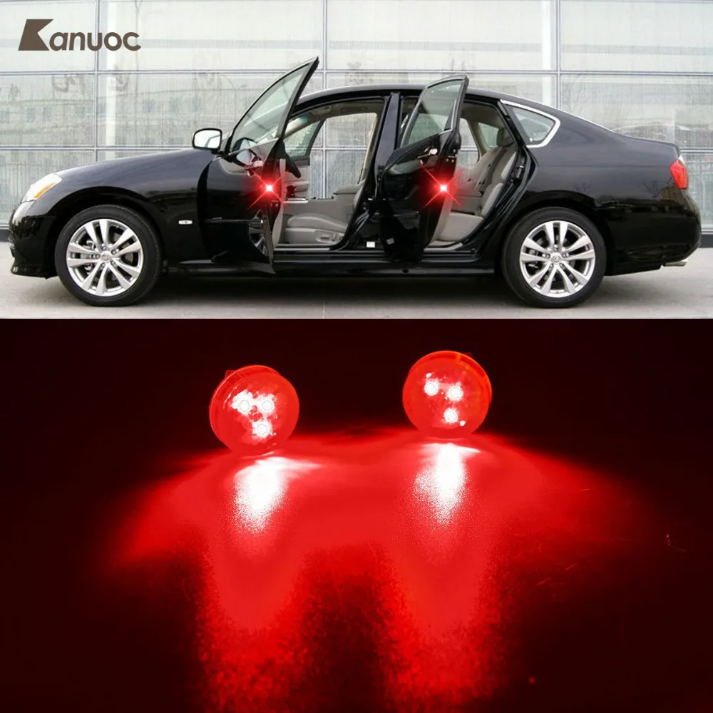 2PCS Universal Wireless Car Door LED Warning Light 2PCS Universal Wireless Car Door LED Warning Light
