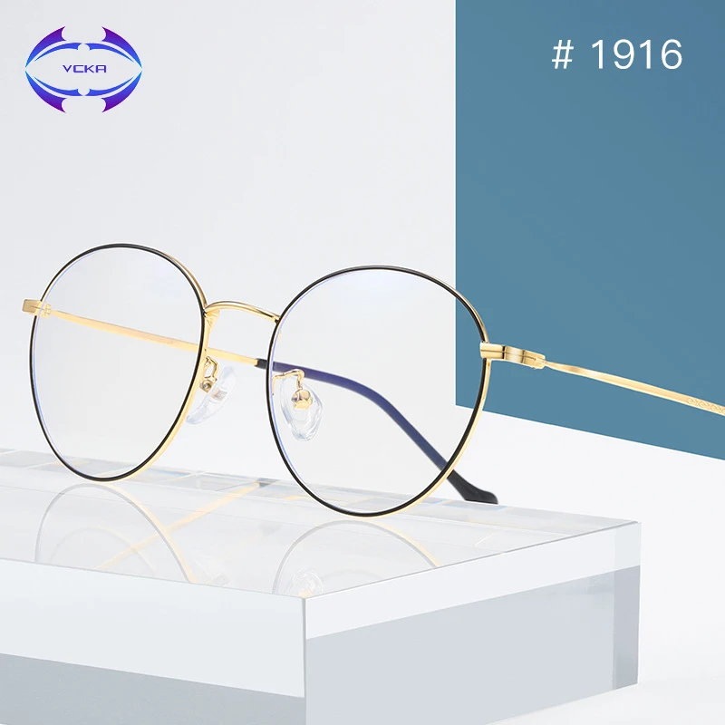 

VCKA Brand TR90 Anti Blue Light Goggles Reading Glasses Protection Eyewear Titanium Frame Computer Gaming Glasses For Women Men