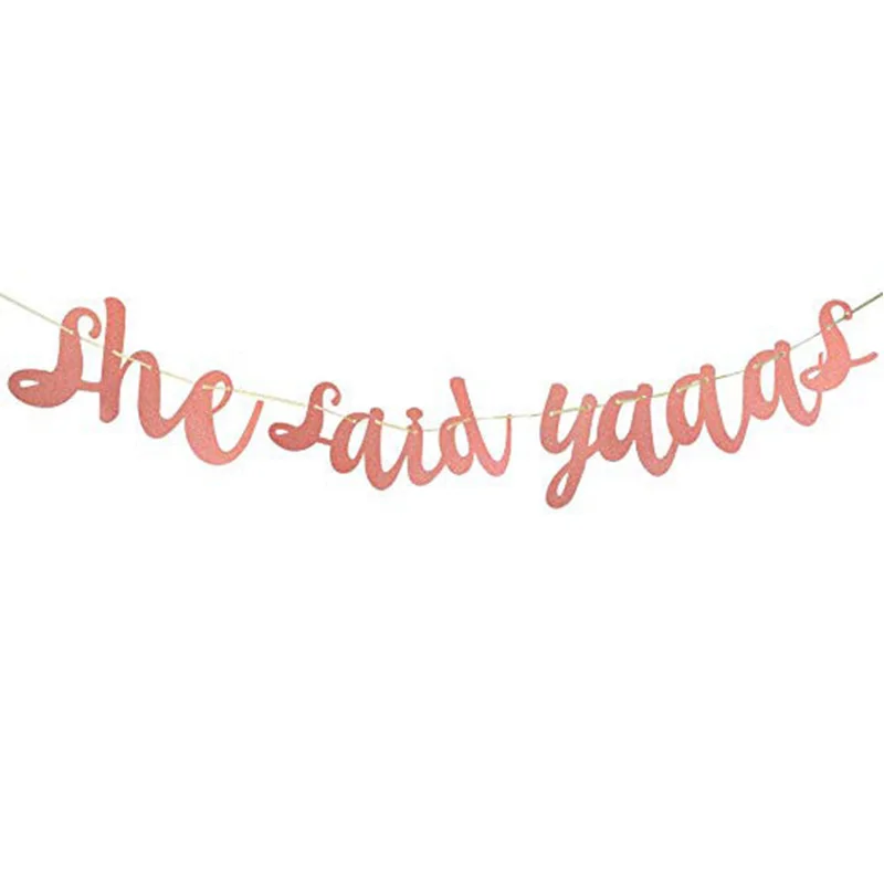 Shiny Rose Gold Bride to be Glitter DIY Banner Hanging Garland Wedding Decoration Hen Party Bachelorette party Bachelor Boda