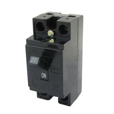 

240V AC 20A 2 Pole 1 Element 2P1E Safety Breaker Switch MCB Mini Circuit Breaker