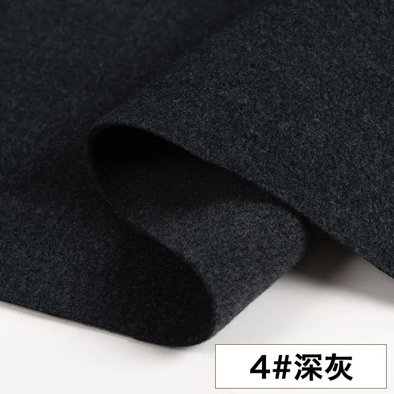 JaneYU 42 Цвета s 50x150 см осень зима утолщение, двусторонний кашемир шерстяной чистый цвет шерсть как ткань Diy пальто ткань - Цвет: dark grey
