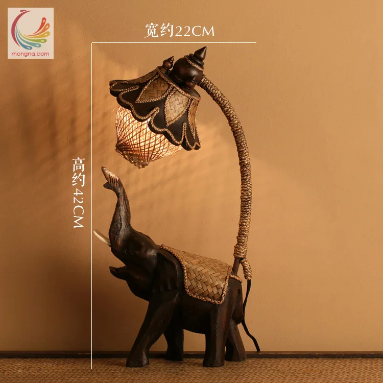 Настольная лампа TUDA 22X42cm винтажная Высококачественная деревянная настольная в