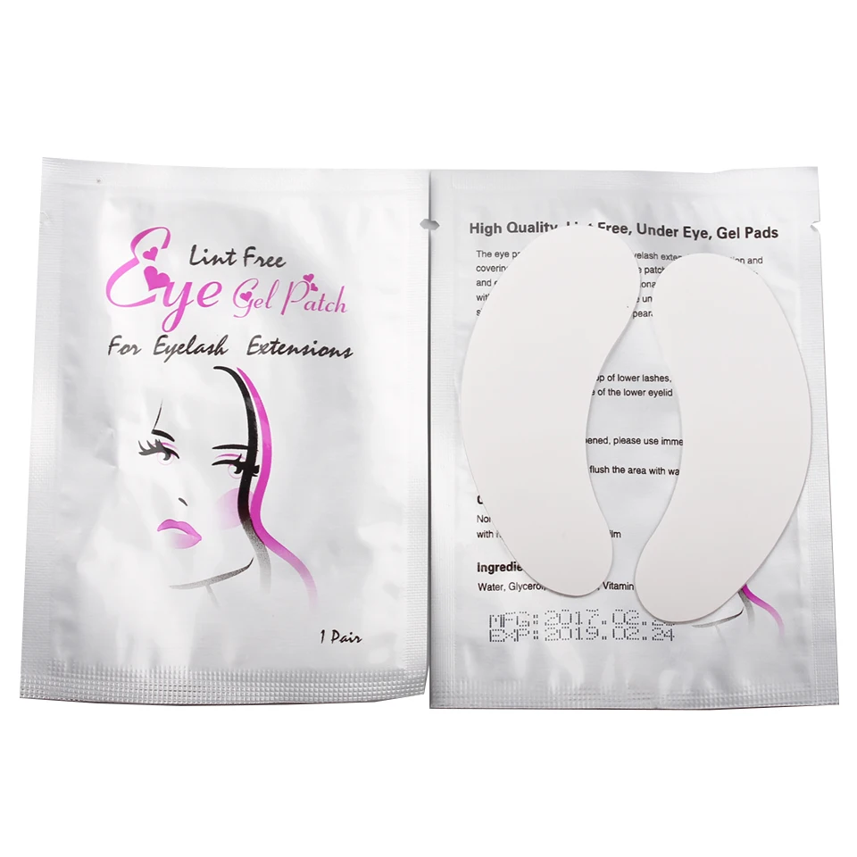 50 пар патчи для глаз без ворса|eye pads lint free|patch gel eyelashpads eyelash extension |