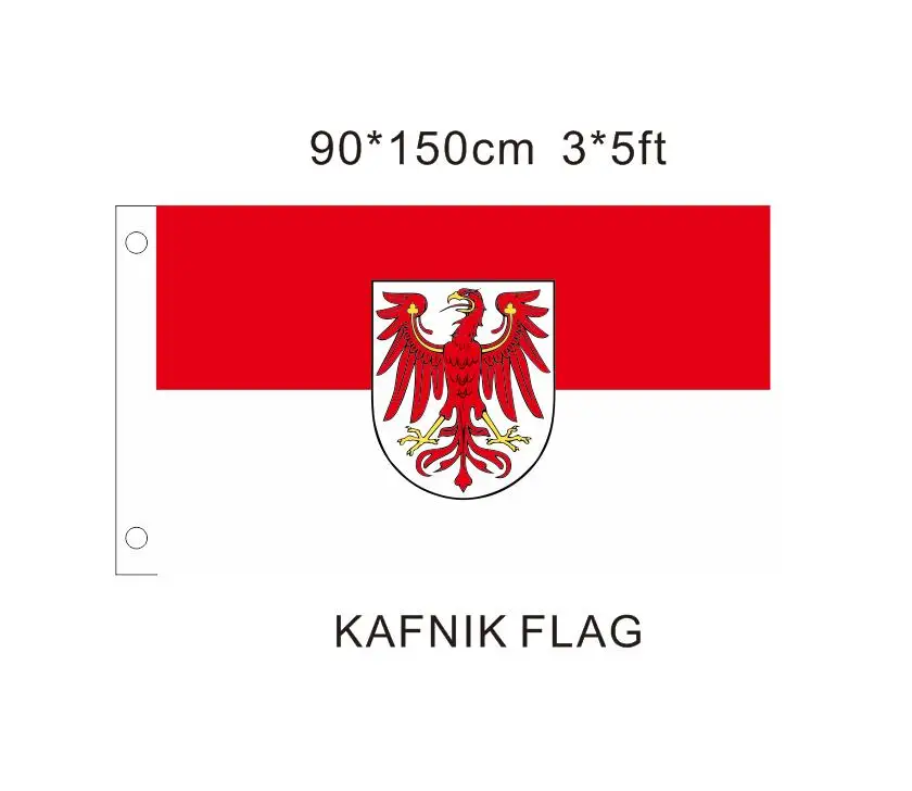 KAFNIK Germany State flag of Brandenburg 3ft*5ft (90*150cm) Size Christmas Decorations for Home Flag Banner Gifts | Дом и сад