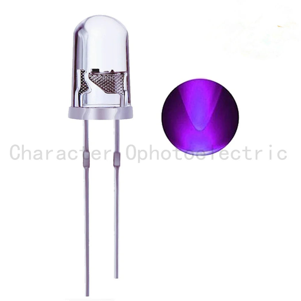 20PCS LED 5mm Round 365nm Ultra Violet UV LED Lamp Diodes - AliExpress Mobile