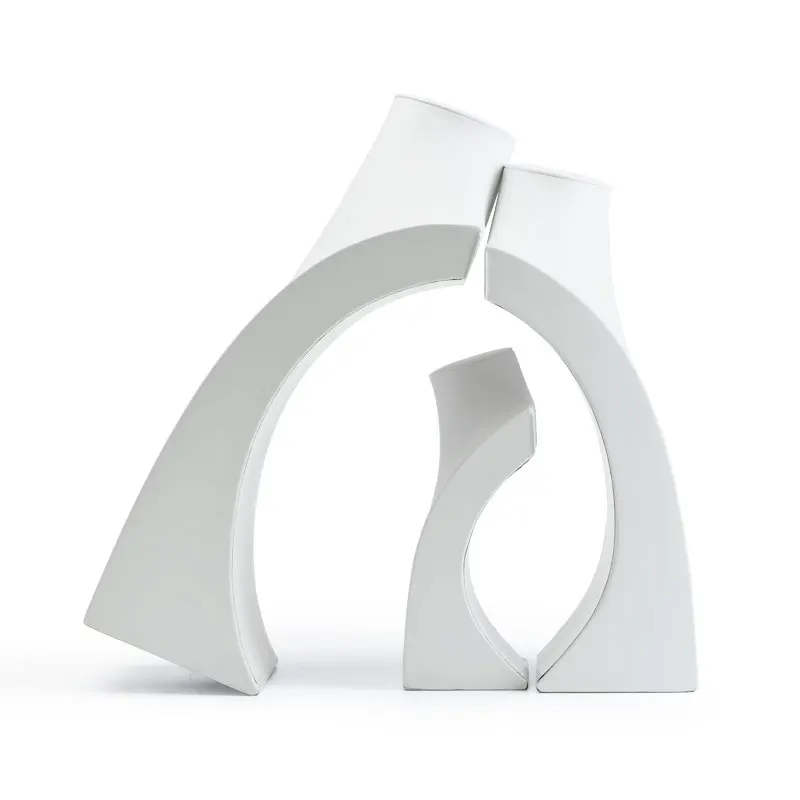 FANXI Stylish White PU leather Jewelry Display Stand Mannequin Model Pendant Display Necklace Bust Holder Jewelry Organizer