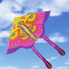 Цветной змей-бабочка Горячая Средний традиционный цвет Стили бабочки складной воздушный змей Товары для отдыха на открытом воздухе 50 см