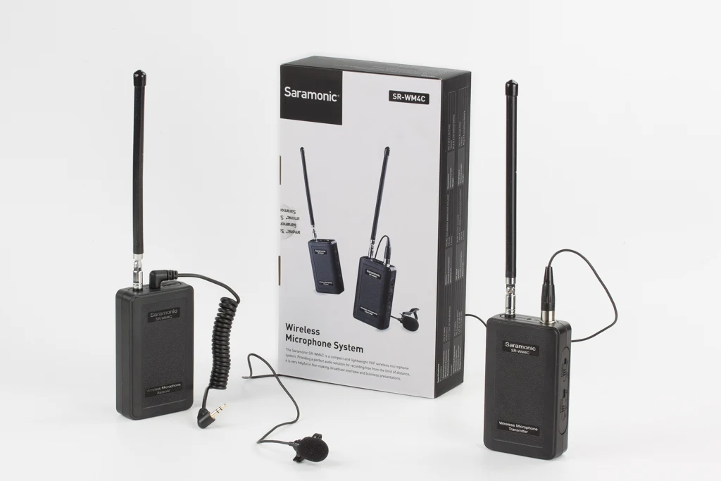 

Saramonic SR-WM4C 4-Channel VHF Wireless radio mic Lapel Lavalier Microphone for dslr Camera Camcorders