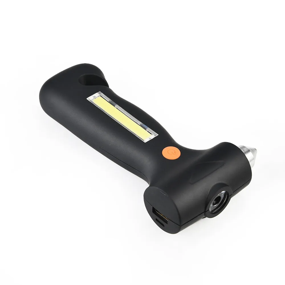 Новый 2018 Высокое качество USB зарядка Q5 + COB светодиодный фонарик молоток для стекла XML фонарик лампы Прямая доставка