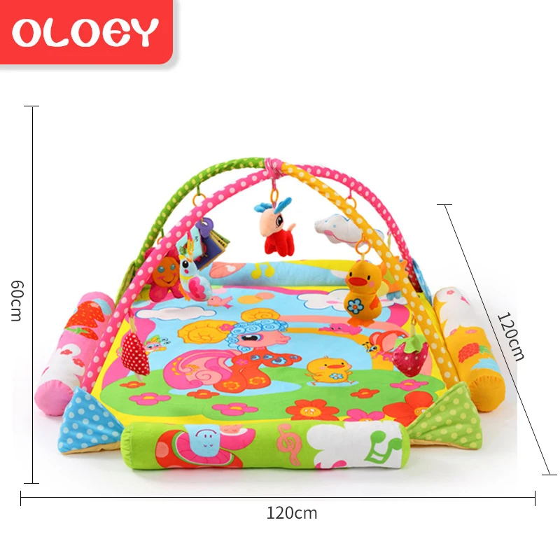 Мягкий детский игровой коврик Oloey музыкальный развивающие игрушки для