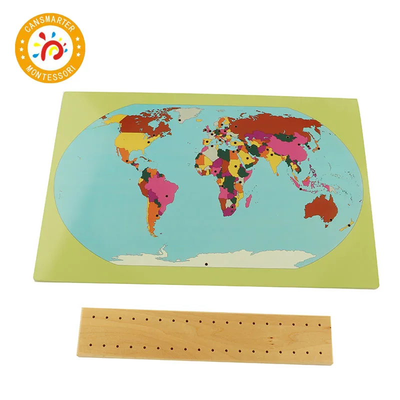  Baby Toy Montessori Flags of the World Know World Early Development Educational Wooden Toy