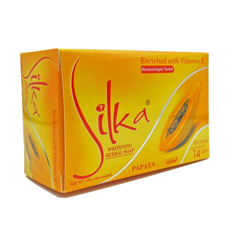 Silka Отбеливающее мыло папайи, осветляющее травяное мыло для тела, Отбеливающее Мыло для лица, очищающее средство 135 г likas oap
