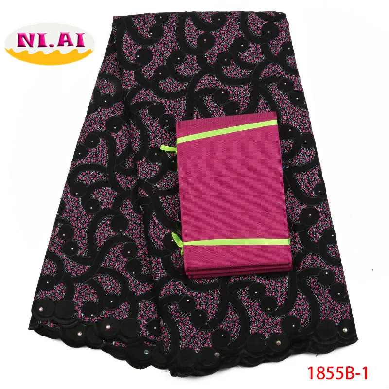 

African Lace Fabric 2018 High Quality Asoebi Lace African Swiss Voile Lace In Switzerland African Dresses For Women NA1855B-1