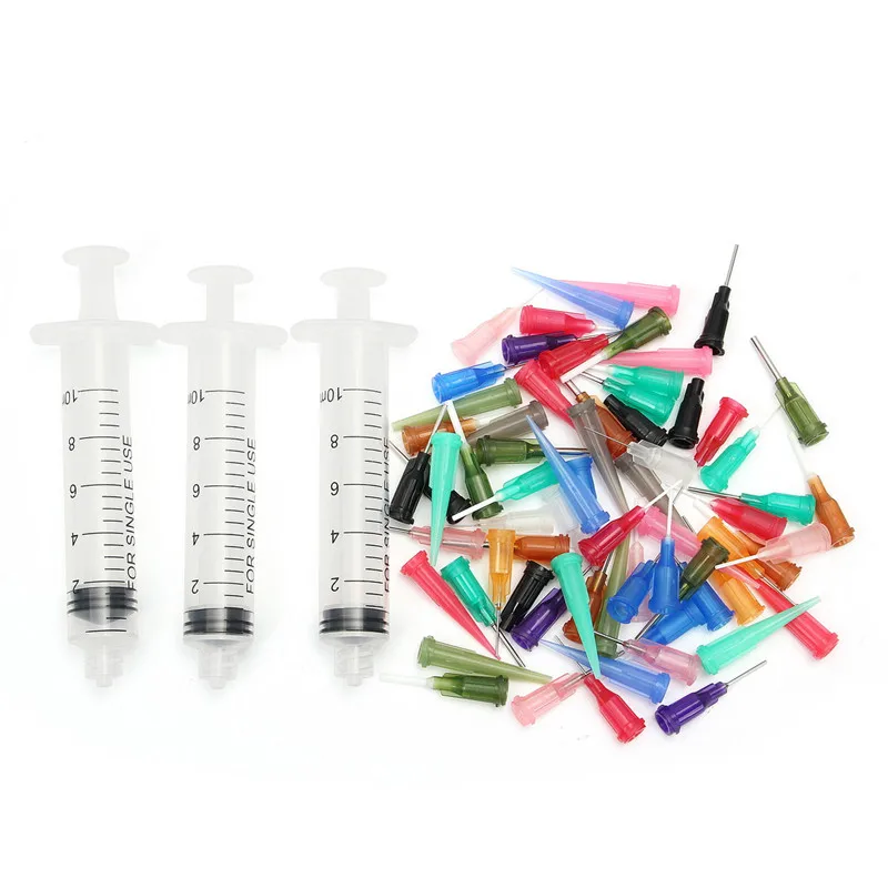 

3pcs 10CC Syringe SMT SMD PCB Solder Flux Paste Adhesive Glue Liquid Dispenser EFD Welding Fluxes+3pcs Needle Cap