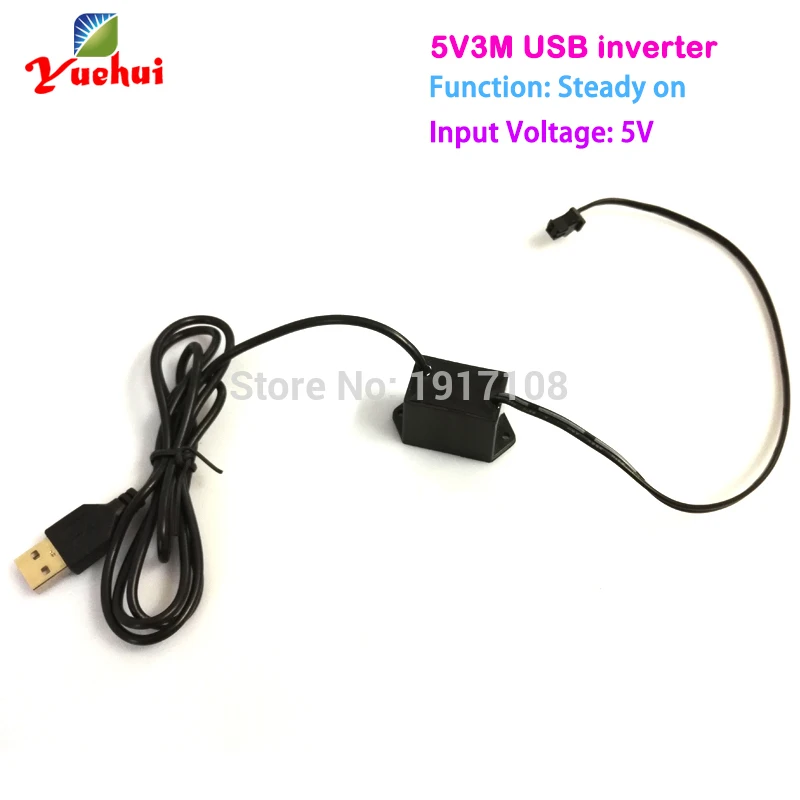 

DC5V USB Port EL wire inverter powered by Computer or Mobile battery for driving 1-3m EL wire or EL strip For Party Decoration