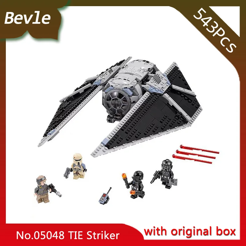 

Bevle Store LEPIN 05048 543Pcs With Original Box Star Wars Series The TIE Striker Building Blocks Bricks For Children Toys 75154