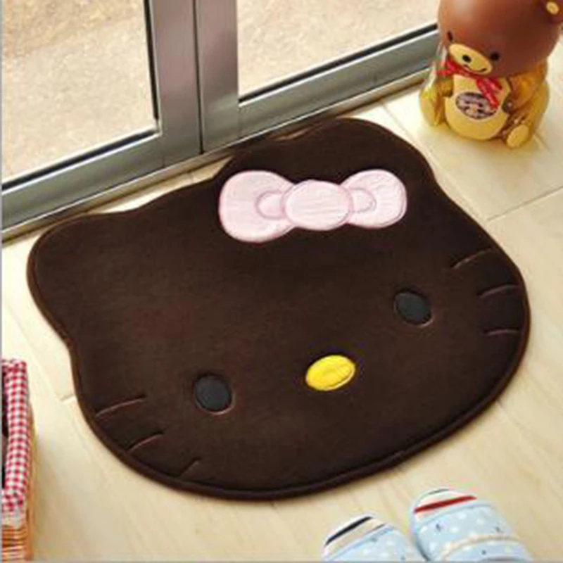 Cartoon Hello Kitty Bath Mats Washable Memory Foam Bedroom Toilet Mats