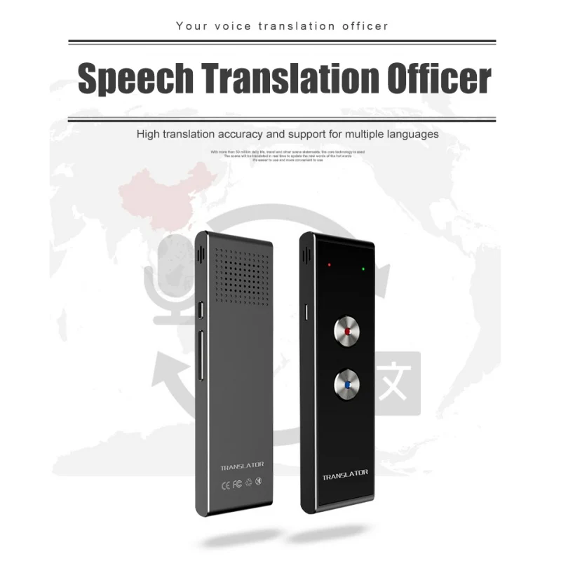 Портативный T8 умный голосовой речевой переводчик двусторонний перевод в реальном времени 30 многоязычный перевод для обучения