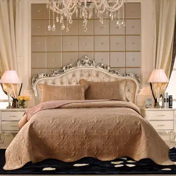 

Golden Wine red purple Luxury European High Quality Fleece fabric Thick Blanket Bedspread Bed sheet pillowcases 1/3pcs