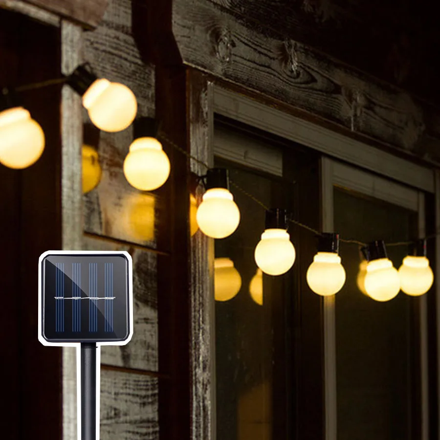 Thrisdar прозрачный шар Солнечная светодиодная гирлянда Сказочный свет 30 Led наружный