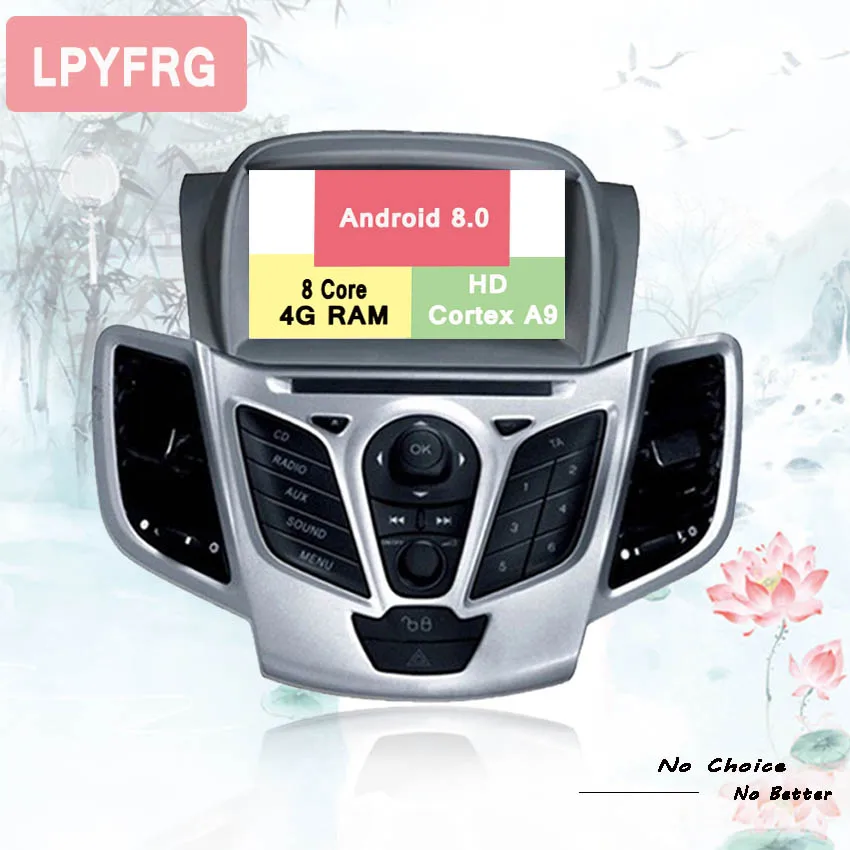 Автомобильный DVD плеер с GPS навигацией восьмиядерным процессором android 10 для Fiesta 2009