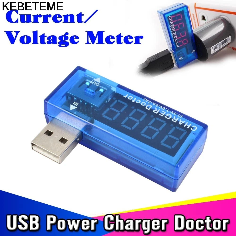 USB Вольтметр Амперметр цифровой 4 значный дисплей Мобильный детектор зарядки