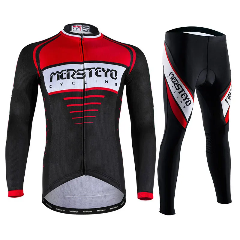 

New Men Long Sleeve Cycling Jersey Sets Male Breathable 3D Padded Sportswear Mountain Bicycle Bike Apparel Cycling Clothing Set