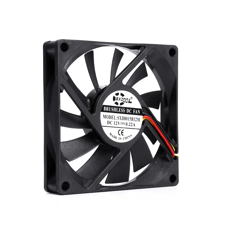 Новый SXDOOL SXD8015B12M 80*80*15 мм 12 В 0.22A 3 контактный двойной шариковый подшипник осевой
