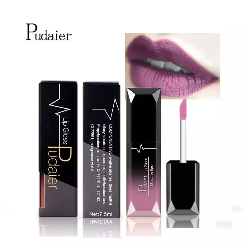 

Pudaier Matte Lipgloss Long Lasting 24 Hours Waterproof Matte Liquid Lipstick Makeup Liquide Mat Lipsticks Lip Labial Liquido
