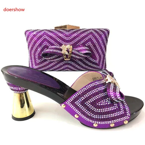 

doershow latest Style Nice-looking Italian matching shoes and bag set ladies shoes and bag to match for Nigerian wedding!VG1-46