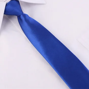 

2018High Quality Solid Color Narrow Neckwear Mens Skinny Neck Tie Wedding Party Ties width Ties Men's Solid Color Tie