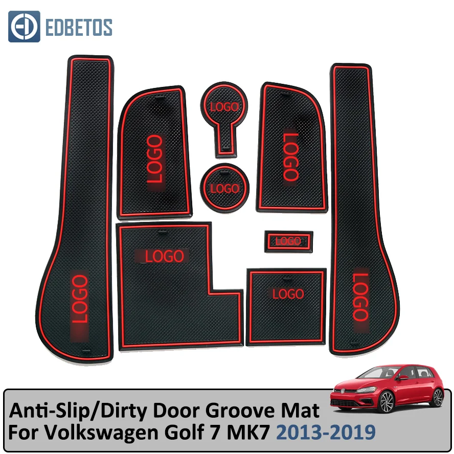

Door Groove Mat For Volkswagen Golf 7 MK7 2013-2019 Anti-Slip Mat Gate Slot Coaster Anti-Dirty Mat