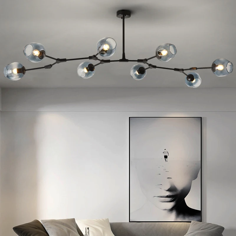 

lustre Chandelier Lindsey Adelman Globe Branching Bubble Fixtures Modern Nordic Loft Hanging Chandelier Lamp Luminaria Avize
