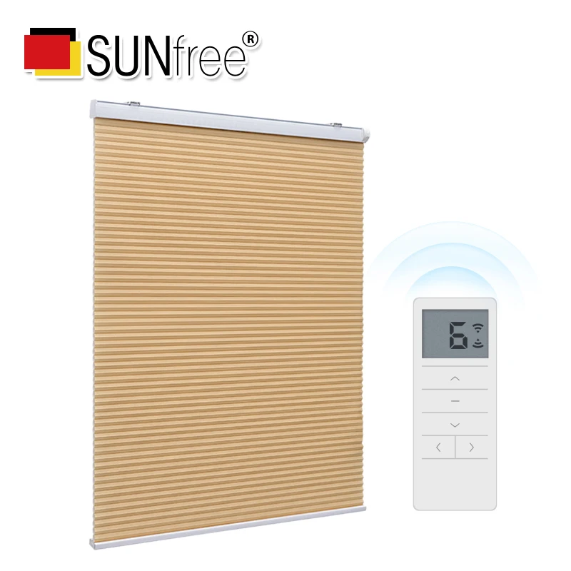 Customized Electric Blinds Daylight And Blackout Fabric Motorized Cellular Shades